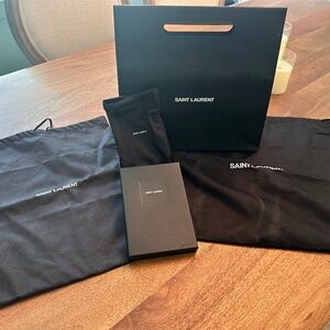 Saint Laurent dust bags and box